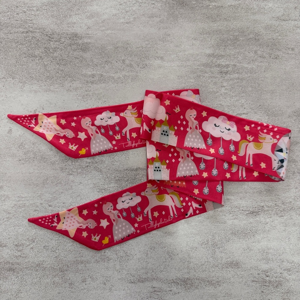 Charming Pink Kids Tie with Enchanting Designs silk
